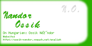 nandor ossik business card